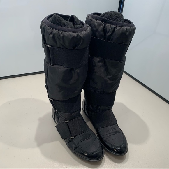 Totes Peyton Winter Boots Size 8 Black Adjustable Lined - Picture 1 of 11